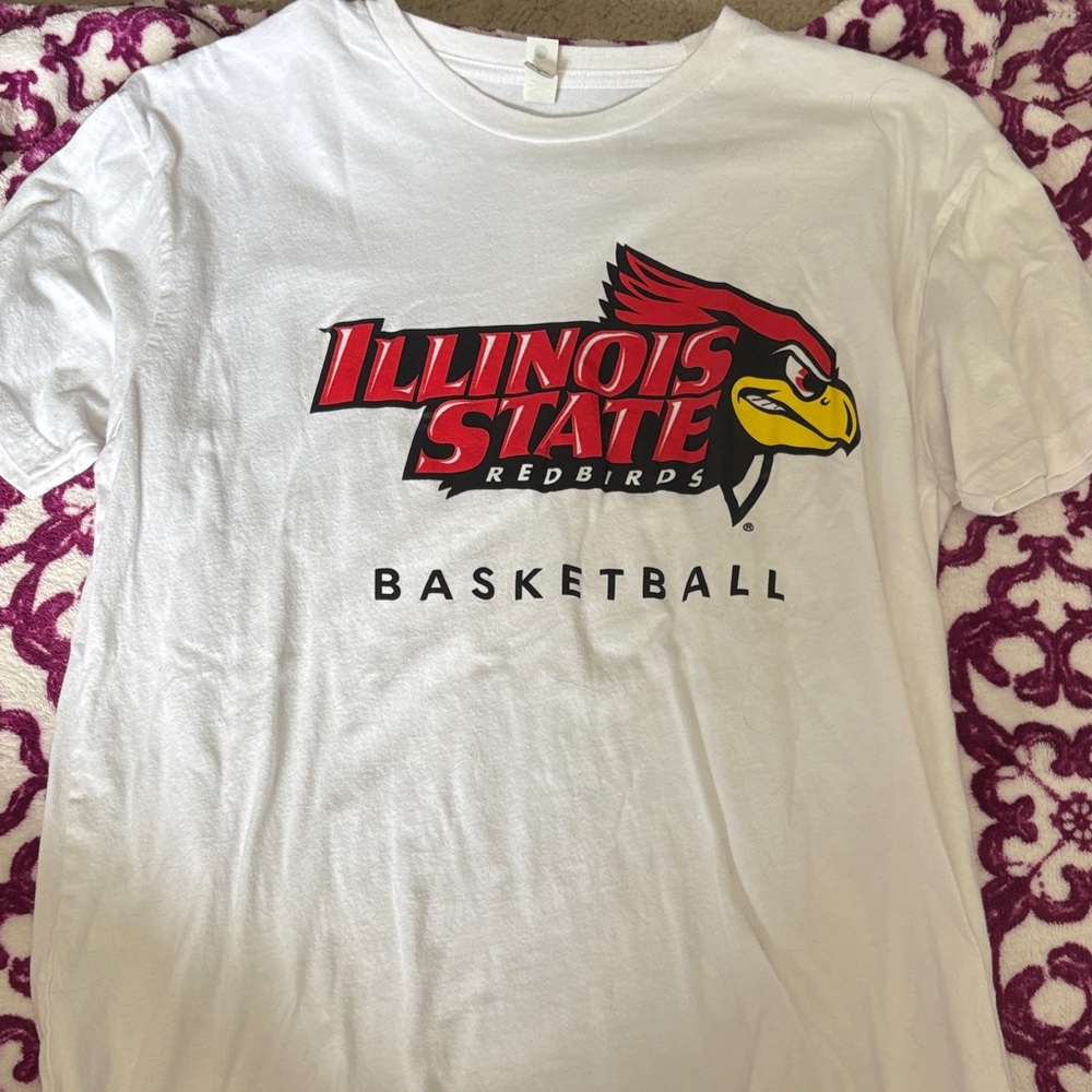 Illinois State Redbirds Basketball T-Shirt - White